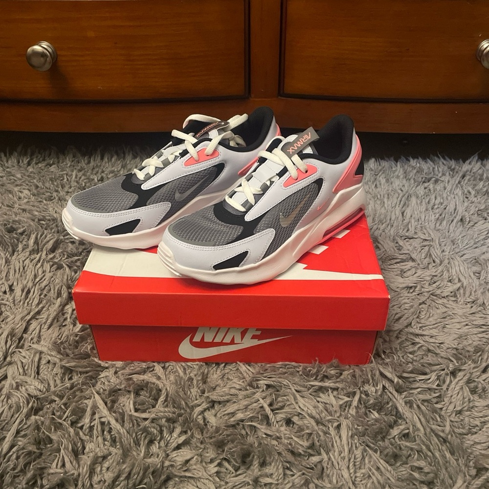 Nike Kids' White, Pink, and Gray Sneakers - Picture 3 of 7